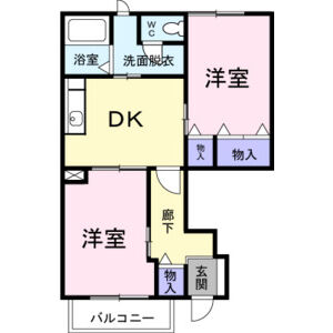 2DK 間取り図