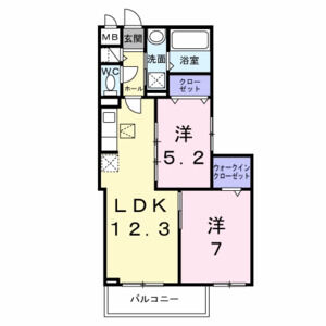 2LDK 間取り図