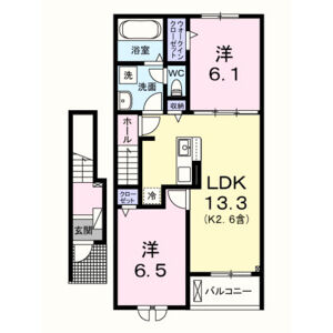 2LDK 間取り図
