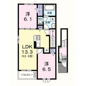 2LDK 間取り図