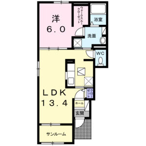 1LDK 間取り図