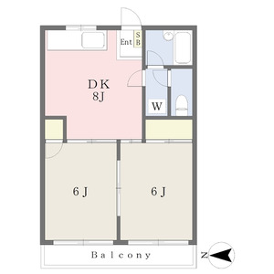 2DK 間取り図