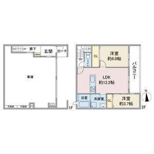 2LDK 間取り図