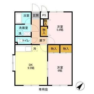2DK 間取り図