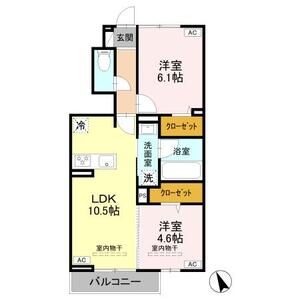 2LDK 間取り図