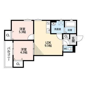 2LDK 間取り図