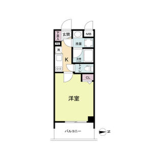 1K 間取り図