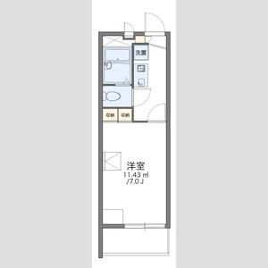 1K 間取り図