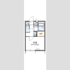 1K 間取り図