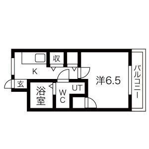 1K 間取り図