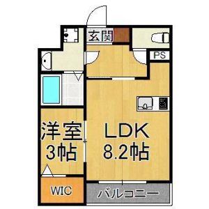 1LDK 間取り図