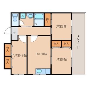 2DK 間取り図