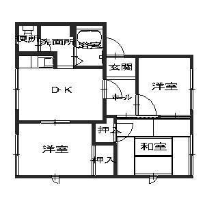 2LDK 間取り図
