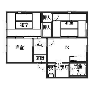 3DK 間取り図