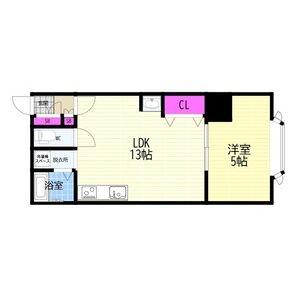 1LDK 間取り図