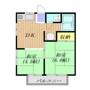 2DK 間取り図