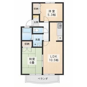 2LDK 間取り図