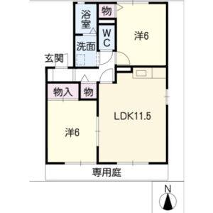 2LDK 間取り図