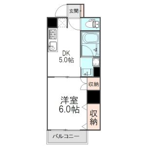 1DK 間取り図
