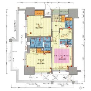 2DK 間取り図
