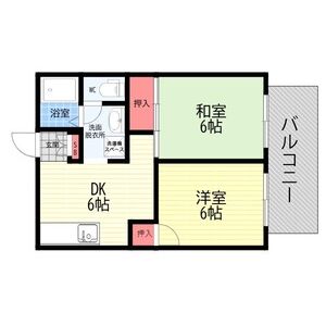 2DK 間取り図