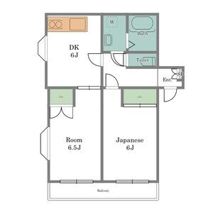 2DK 間取り図