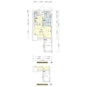 1K 間取り図
