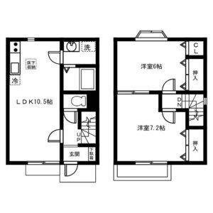 2LDK 間取り図