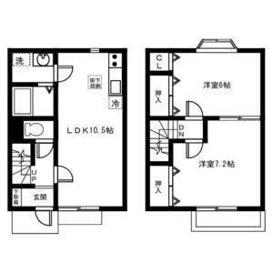 2LDK 間取り図