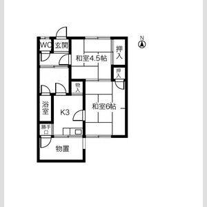 2DK 間取り図