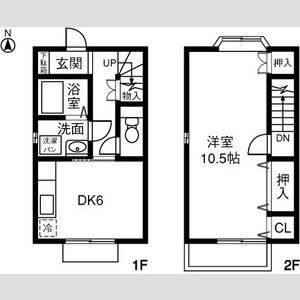 1DK 間取り図