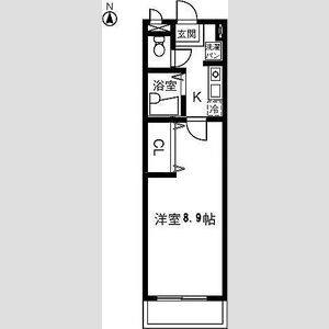 1K 間取り図