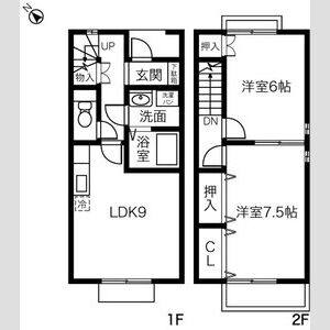 2LDK 間取り図