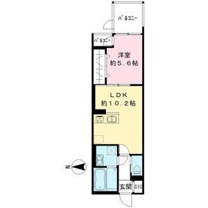 1LDK 間取り図