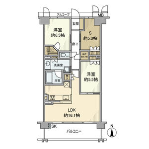 2LDK 間取り図