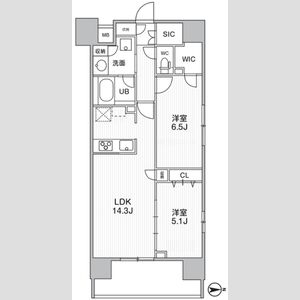2LDK 間取り図