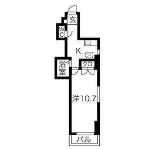 1K 間取り図