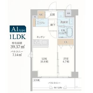 1LDK 間取り図
