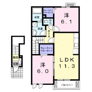 2LDK 間取り図