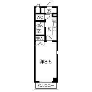 1K 間取り図