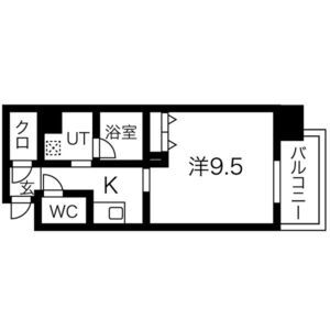 1K 間取り図