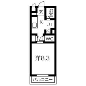 1K 間取り図