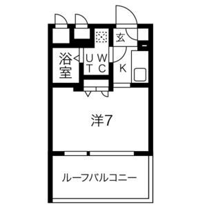 1K 間取り図