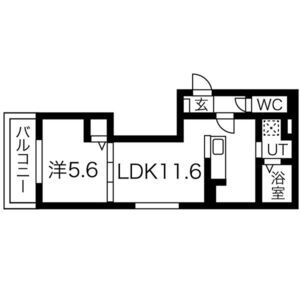1LDK 間取り図