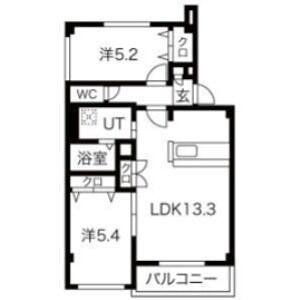 2LDK 間取り図