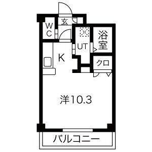 ワンルーム 間取り図