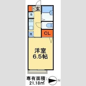 1K 間取り図