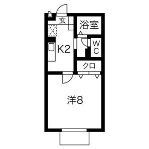 1K 間取り図