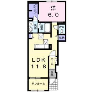 1LDK 間取り図