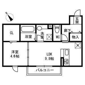 1LDK 間取り図